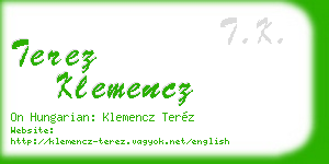 terez klemencz business card