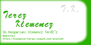 terez klemencz business card